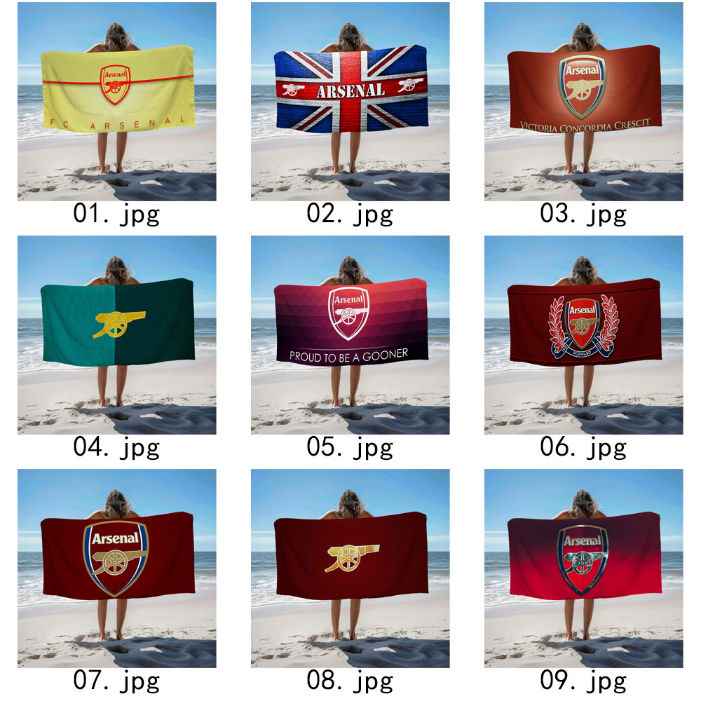 Arsenal F.C. Khăn tắm vách ngăn Logo câu lạc bộ bóng đá, Khăn tắm bể bơi đi biển, Quà tặng kỷ niệm sinh nhật