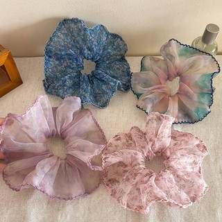 Kovoi / Cổ Tích Gạc Hoa Scrunchy Tóc Phong Cách Mới Dây Buộc Tóc Tóc Không Khí Đuôi Ngựa Đầu Dây Phụ Kiện Tóc