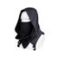 Mũ trùm đầu thời trung cổ FUJIZOU, Mũ cosplay cướp biển cổ điển phong cách dân tộc, Đạo cụ trang phục nhập vai Black White Cyberpunk Assassin Cosplay Cape Scarf Tiệc Halloween