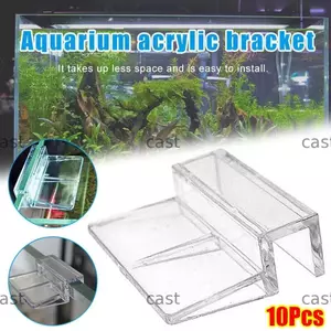 CAST 10 Chiếc Giá Đỡ Bể Cá, Kẹp Nắp Thủy Tinh Trong Suốt Acrylic, Chiều Rộng 5 / 6 / 8 / 10 / 12 Mm Bể Cá Lọc Ánh Sáng Đứng Phụ Kiện Bể Cá