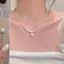 ECK Thời Trang Cao Cấp Cảm Giác Ngọc Trai Nelace Cho Nữ Cô Gái Đơn Giản Ngọc Trai Mặt Dây Chuyền Xương Đòn Dây Chuyền Dự Tiệc Phụ Kiện Trang Sức Quà Tặng HOT