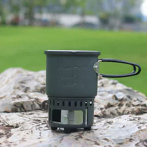 SRDWOS Cắm Trại Ngoài Trời Dã Ngoại Mini Di Động Tích Hợp Lưu Trữ Chống Thấm Nước Bếp Rượu Bộ Cốc Nước WU9I
