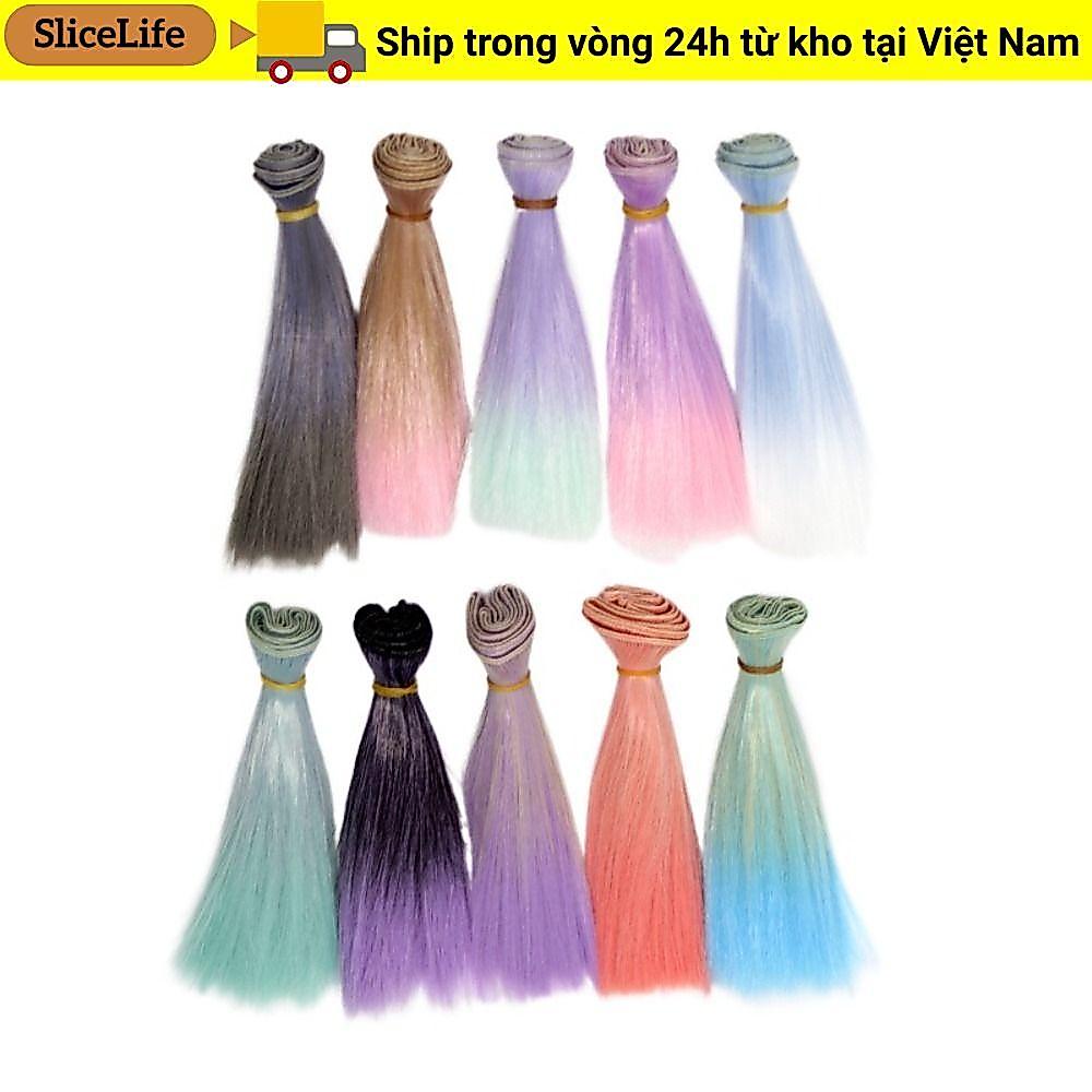 SLICELLIFE Bjd Tóc Giả, Tóc Búp Bê Nhiều Màu Sắc DIY, 2024 15 * 100CM Màu Gradient Đồ Chơi Trẻ Em Quà Tặng Cho 1 / 4 1 / 6 1 / 8 Bjd
