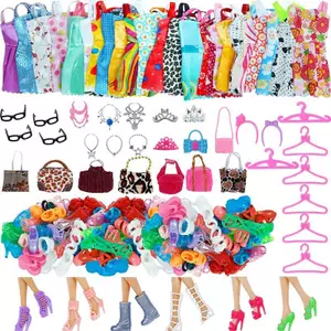 Ngẫu Nhiên 35 Cái / bộ Phụ Kiện Búp Bê Cho 30cm 1 / 6 Giày Búp Bê Đầm Kính Nelace Đẹp