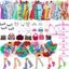 Ngẫu Nhiên 35 Cái / bộ Phụ Kiện Búp Bê Cho 30cm 1 / 6 Giày Búp Bê Đầm Kính Nelace Đẹp