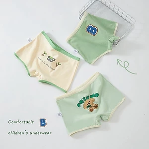 Quần lót trẻ em , cotton nguyên chất, loại A, tam giác phẳng cho bé trai, bốn góc không mông cho
