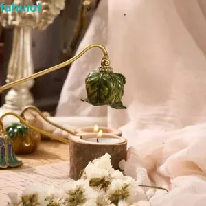 Bình xịt nến hoa FUHUIOT, Nến cổ điển tinh tế, Ngọn lửa đốt tay cầm dài Nến trang trí Wick Smotherer Chăm sóc nến