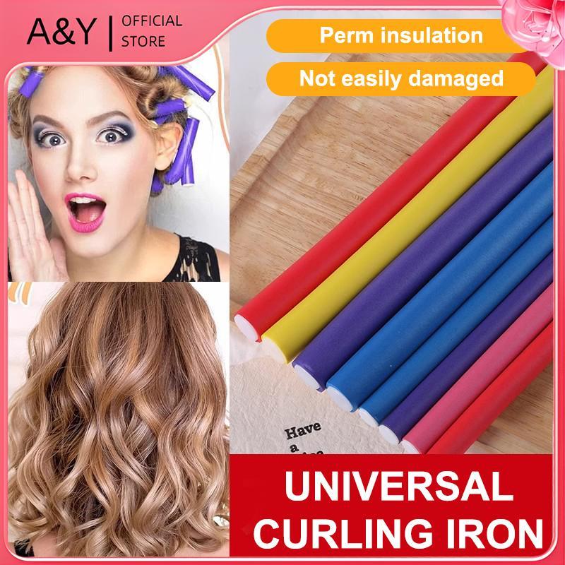 A & Y 10 Chiếc Thanh Uốn Tóc Linh Hoạt Máy Uốn Tóc Máy Làm Xốp Mềm Uốn Cong Xoắn Con Lăn Flexi Dụng Cụ Tạo Kiểu Không Con Lăn Nhiệt Nóng Perm Ironing Rod.