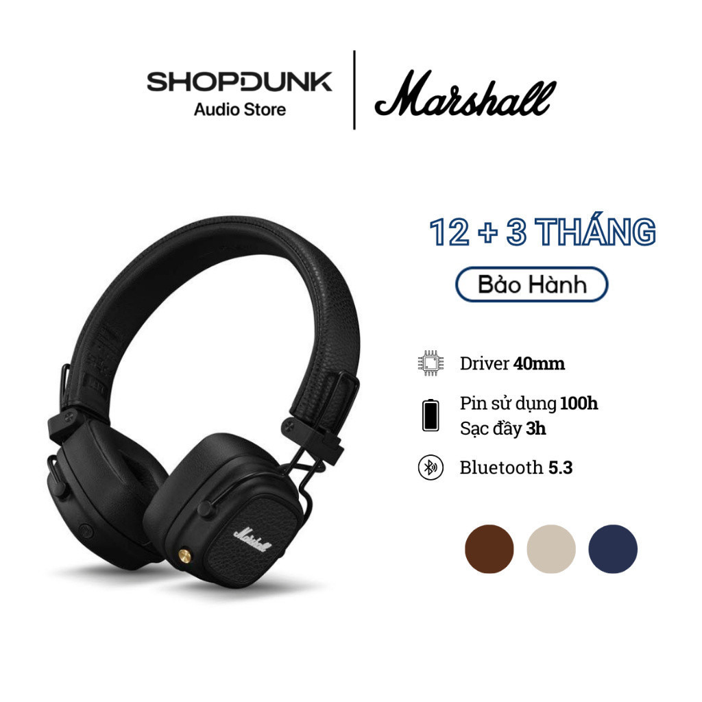 Tai Nghe Marshall Bluetooth MAJOR V - Pin lên đến 100 giờ - Bảo Hành Chính Hãng ASH | BigBuy360 - bigbuy360.vn