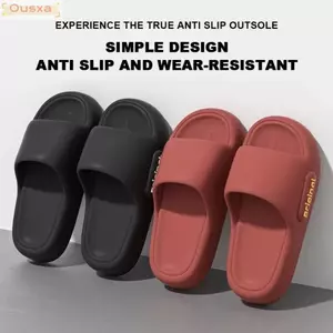 Dép Mây OUSXA, Dép Đi Biển Đế Dày Đế Mềm, Dép Phòng Tắm Màu Trơn EVA Thời Trang Cho Cặp Đôi Nữ