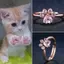 AqToCna Mèo Móng Vuốt Mở Nhẫn Nữ Vàng Hồng Pha Lê Zircon Nhẫn Quà Tặng AqToCna
