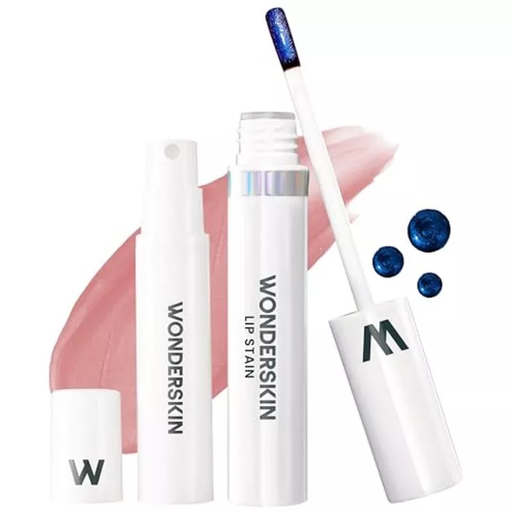 Wonderskin Wonder Blading All Day Lip Stain Peel Off Masque - Son Tint màu hồng lâu trôi, chống thấm nước và chống chuyển giao, Trang điểm lột da mờ (Mặt nạ nụ hôn đầu tiên)