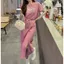 Bộ đồ thời trang thông thường dành cho nữ Mùa hè Phong cách mới Hot Girl Áo thun ngắn nữ Phong cách muối Mặc váy Bộ đồ hai mảnh