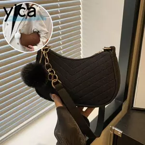 Túi xách nách YICA, có túi đeo vai nữ Mini Poms, túi đeo chéo hình vuông nhỏ Quà tặng