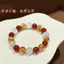 Ins phong cách bảo vệ ba vòng tay nhiều đá nữ thiết kế độc đáo thạch anh trong suốt citrine tháp vàng pha lê sang trọng mặc hàng ngày phụ kiện
