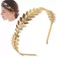 KUZHEN Lá Vàng Mũ Vương Miện Tiara Tóc Vòng Mũ Đội Đầu Nữ Thần Hy Lạp Đầu Trang Sức Cô Dâu Cưới Phụ Kiện Tóc HOT