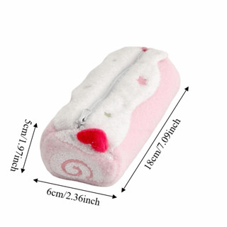 Hộp đựng bút chì sang trọng SENRTY Cream Swiss Roll, Túi văn phòng phẩm dễ thương thẩm mỹ cao Hàn Quốc, Hộp lưu trữ dung lượng lớn ngọt ngào Hộp văn phòng phẩm dành cho sinh viên