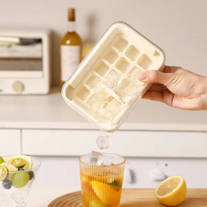 Đá Viên Khuôn Hộp Đá Bấm Khay Đá Frozen Ice Ball Dụng Cụ Tiện Dụng Máy Xay Dung Tích Lớn Đá Bảo Quản Hộ Gia Đình Cấp Thực Phẩm Tủ Lạnh C8XB