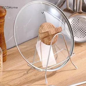 GCDHome Ra Kệ Đứng Nhiều Lớp Tiết Kiệm Không Gian Chống Rỉ Thớt Thực Tế Nhà Bếp Tổ Chức Nắp Nồi Sắt Nghệ Thuật Nhà HOT