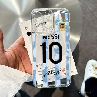 Ốp điện thoại trong suốt trong suốt Blue Stripe No. 10 Bóng Đá Thích Hợp Cho iPhone 11 12 13 promax 14 15 16 pro max 17promax 17pro 11proo 12pro 13pro xr Vỏ Silicon Linh Hoạt