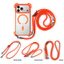 ốp lưng iphone Áp dụng cho iPhone 17 - ốp lưng chống rơi kép có bốn góc và ốp điện thoại kẹp từ tính vẽ tranh Apple 16 màu có bảo vệ dây đeo vai.dây đeo điện thoại