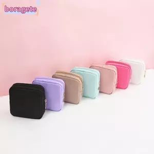 BORAGETE Khăn Ăn Sắp Xếp, Tổ Chức Gia Đình Túi Vệ Sinh Di Động, Túi Đựng Miếng Lót Nhiều Màu Thời Trang