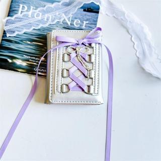 [Crush] Ví bạc ngọt ngào, Ví đựng tiền xu ngắn Y2k phong cách Hàn Quốc, Thiết kế dây đeo thông thường Túi đựng phong cách múa ba lê nguyên bản dành cho nữ