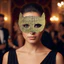Mặt nạ nửa tai mèo FUHUIOT, Mặt nạ Halloween sáng bóng bằng nhựa, Mặt nạ mắt hóa trang lấp lánh nhẹ sang trọng dành cho nữ