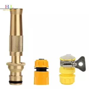 HL 5M / 10M / 15M / 20M Ống nước bằng đồng thau áp suất cao di động gia đình có vòi phun nước có thể điều chỉnh để tưới vườn, tưới hoa rửa xe LMWU