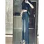 Thiết kế Sense Retro Raw Edge Split Jeans Nữ Mùa hè Phong cách mới Phù hợp với eo cao thẳng dáng rộng mỏng hơn W