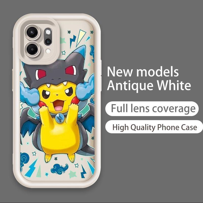Ốp Lưng Cho OPPO Reno 6 8 10 11 12 13 14 15 F Pro Hoạt Hình Silicon Mềm TPU Pikachu Bulbasaur Pokémon Angel Eye Vỏ Điện Thoại Chống Sốc