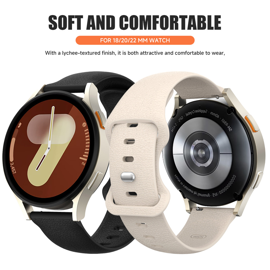 Dây đeo silicon 20mm 22mm cho Huawei Watch GT6 5 Pro 46mm 42mm cho Samsung Galaxy Watch 7 6 5 4 40mm 44mm vòng đeo tay