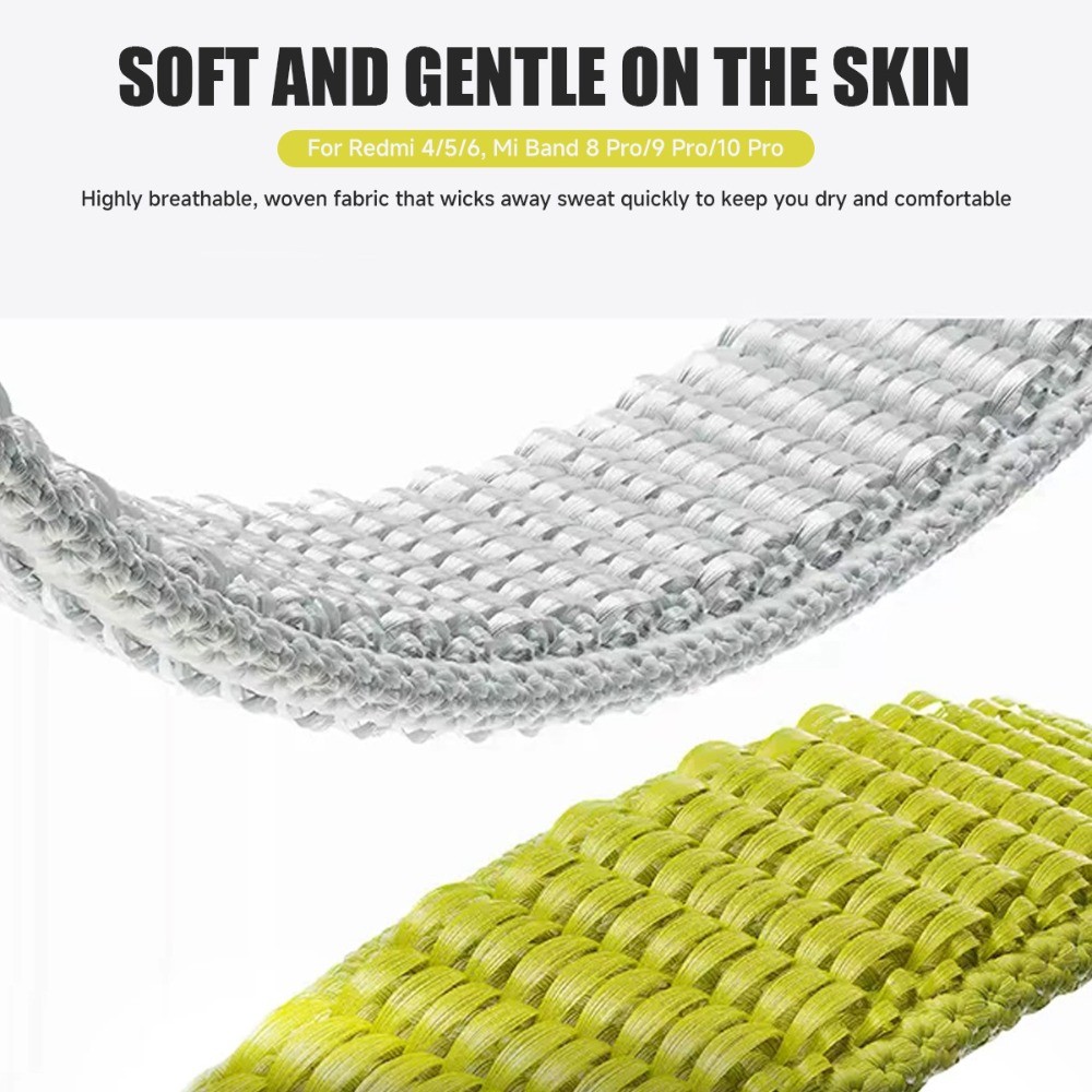 Dây đeo vòng thun Nylon cho Redmi Watch 4 5 6 dây đeo thoáng khí dệt cho vòng đeo tay Mi Band 10Pro 8Pro 9Pro