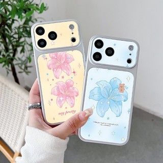 Ốp Lưng Hoa Lily Gradient Dreamy Cho Xiaomi Poco X8 Pro Max X7 X6 Neo X4 X3 GT NFC M8 M7 M6 Plus M5S M4 M3 M2 Pro Tải Lại 5G 4G Da Sang Trọng Dễ Thương Thanh Lịch Ins Phong Cách Mềm