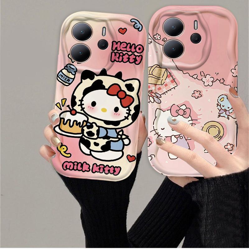 Thích hợp cho Redmi Note 14 4G 5G Wave Soft TPU Cartoon Kitty Female Vỏ điện thoại chống sốc
