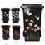 SWEET Hoa Thùng Rác Có Thể Stiers Daisy Lily Bánh Xe Rác Có Thể Stier Tự Dính PVC Đề Can Chống Thấm Nước Trang Trí Stier Trang Trí Tường n