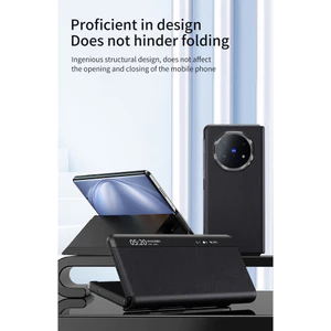 Ốp Lưng Cho Vivo X Fold 6 5 3 Pro Smart View Da Tự Động Ngủ Đánh Thức Chống Sốc Chống Vân Tay Vỏ Chân Đế ẩn