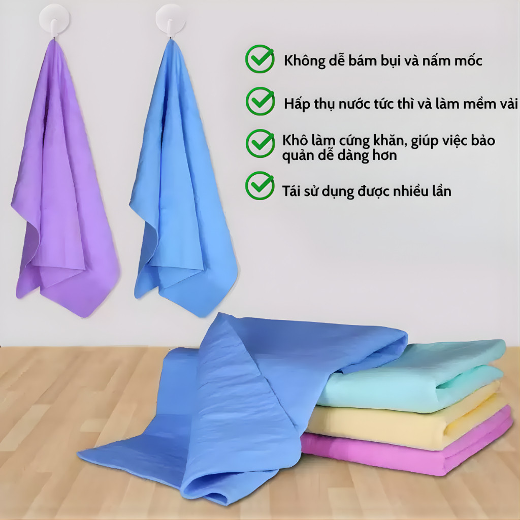 Khăn Tắm Chó Mèo PVA Siêu Thấm Hút, Khăn Lau Khô Thú Cưng Nhanh Khô Đa Năng Lau Tóc Lau Xe