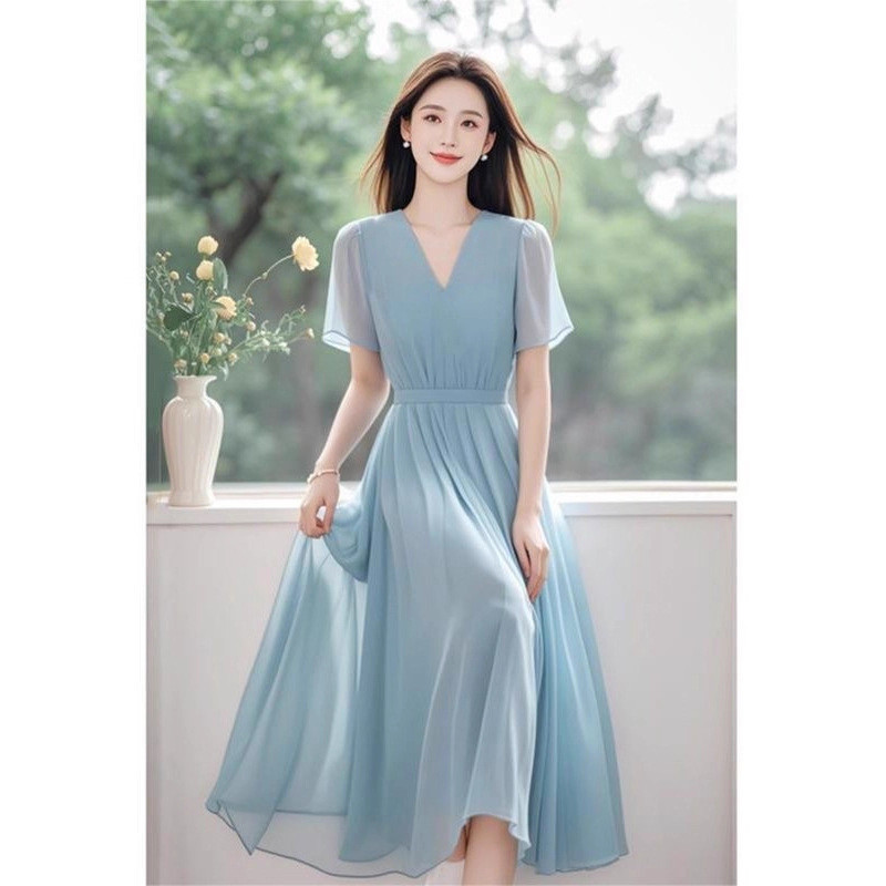Đầm voan nữ, đơn giản và thanh lịch mang vẻ quyến rũ, sang trọng, nữ tính