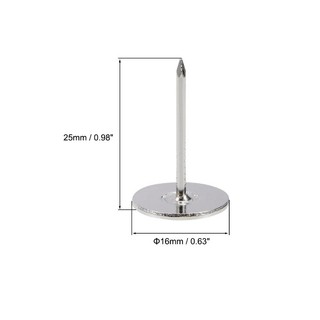 20 / 40 / 60 / 80 / 100 / 150 / 200 Chiếc Bọc Móng Tay Bao Da 16x20 / 16x25 / 19x23mm Đầu Phẳng Đồ Nội Thất Móng Tay Màu Bạc