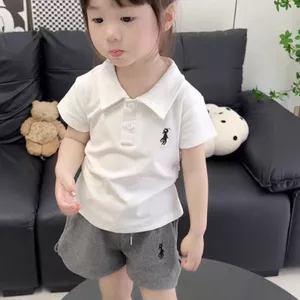 Bộ Quần Short Nữ Tay Ngắn Mùa Hè Phiên Bản Hàn Quốc POLO Hai Mảnh 80-170 Size JR8E