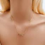 Dây chuyền mặt dây chuyền tối giản dành cho nữ, Thanh ngọc trai Dainty mạ vàng Trang sức vô cực tình