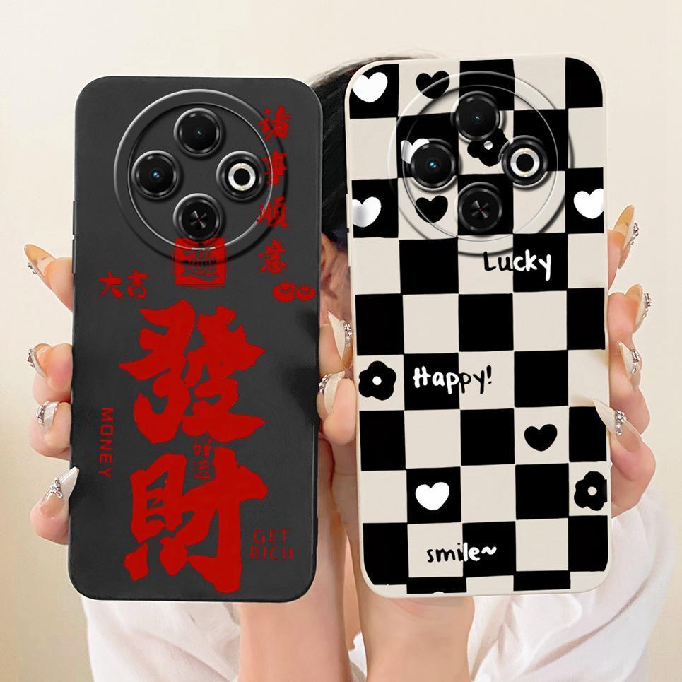 Phim Hoạt Hình Thẩm Mỹ Cặp Đôi Trái Tim Thời Trang Vỏ Cho Tecno Spark 30C 4G kl5 kl5n Ốp Điện Thoại Silicon Mờ Chống Sốc