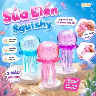 【BabyJoy】Mô hình bóp giảm căng thẳng hình thạch sứa, lấp lánh nhiều màu, phù hợp cho cả trẻ em và người lớn