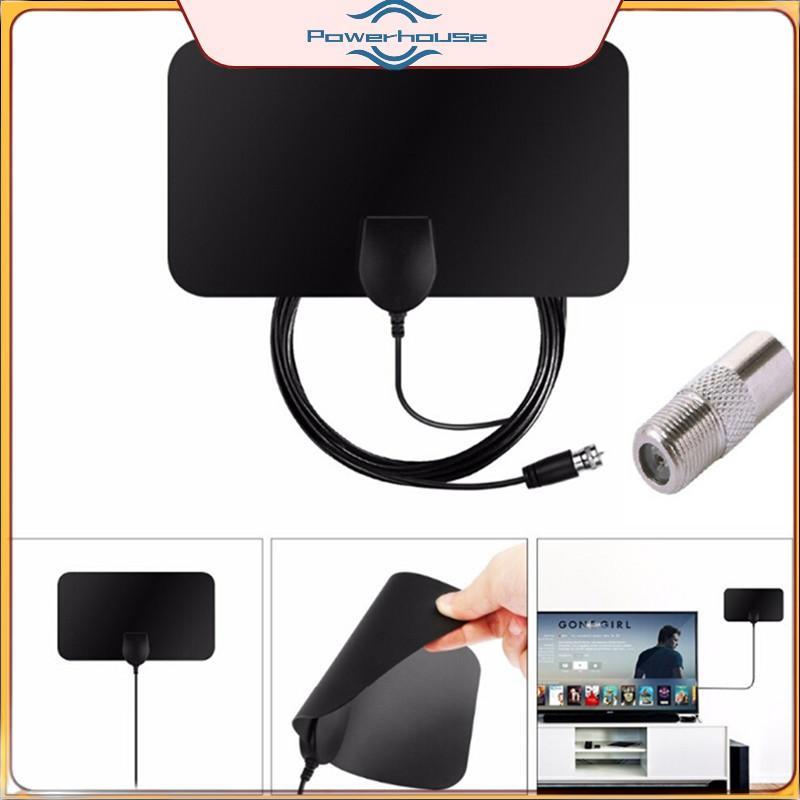 Ăng-ten TV ĐIỆN HDTV DVB-T2 Flat HD Kỹ thuật số trong nhà khuếch đại phạm vi 50 dặm TVFox.