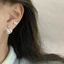 Mùa Xuân Phong Cách Mới Nhỏ Tinh Tế Bạc Sáu Mảnh Bộ Bông Tai Bán Buôn Nữ Bạc Kim Tình Yêu Ánh Sáng Sang Trọng Sang Trọng Sang Trọng Sang Trọng Sang Trọng Bông Tai