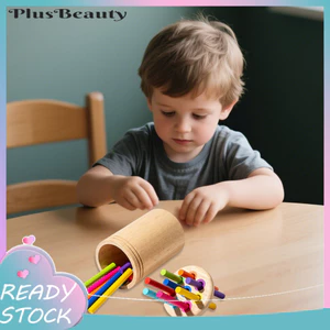 < Pluscloth > Đồ chơi phân loại màu gỗ dành cho trẻ em Phát triển kỹ năng vận động tinh Montessori thân thiện với môi trường Cạnh mịn Đồ chơi học tập giáo dục không cần Burr cho trẻ mới biết đi màu sáng