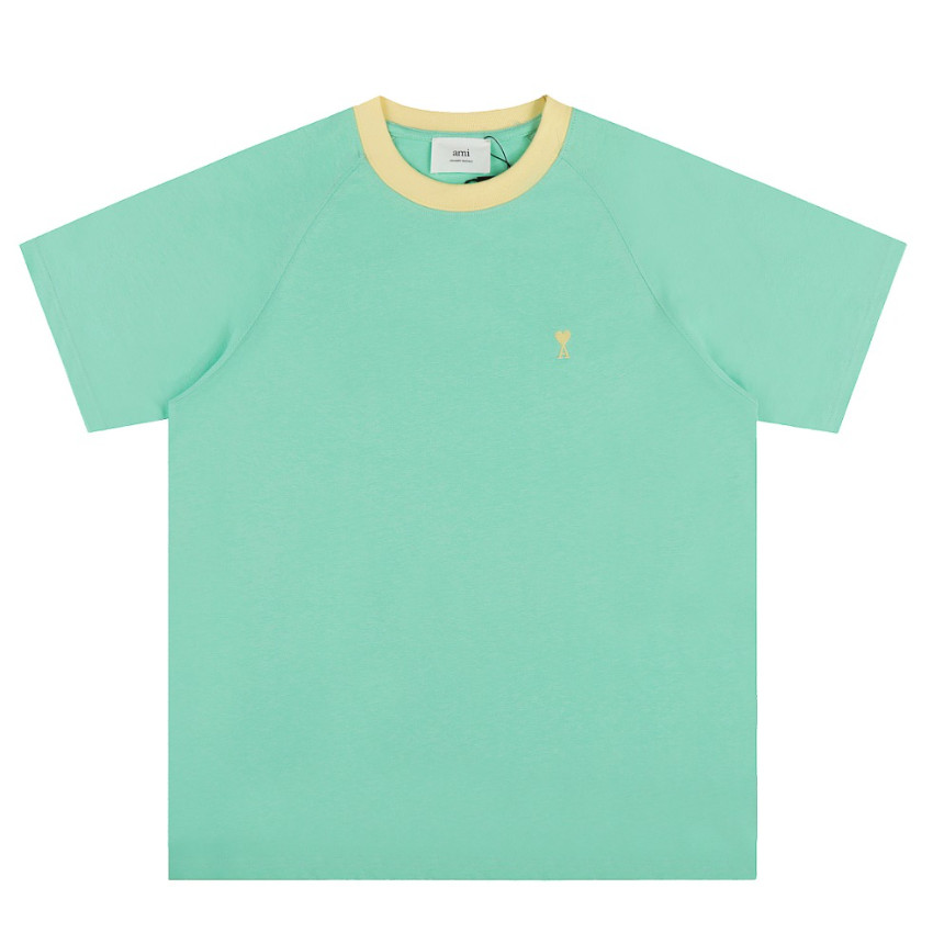 Chất Lượng Cao Xuân Hè Tình Yêu Thêu Raglan Tay Áo Thun Nữ Tay Ngắn Unisex Áo Thun Nữ Tay Ngắn