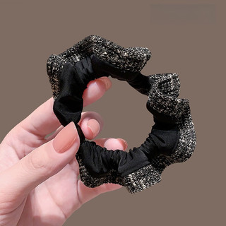 MAUROPOLI Nhật Bản Phong Cách Hàn Quốc Vải Dệt Kim Scrunch Dây Buộc Tóc Cao Đuôi Ngựa Co Giãn Cao Dây Buộc Tóc Dây Buộc Tóc