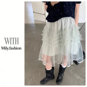 Milyfashion Gạc Puff Bánh Váy Váy Ngắn Phong Cách Ba Lê Lãng Mạn 3 Màu Phiên Bản Hàn Quốc Phong Cách Mới UD8S